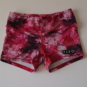 Fleo Women's Pink Floral Athletic Shorts